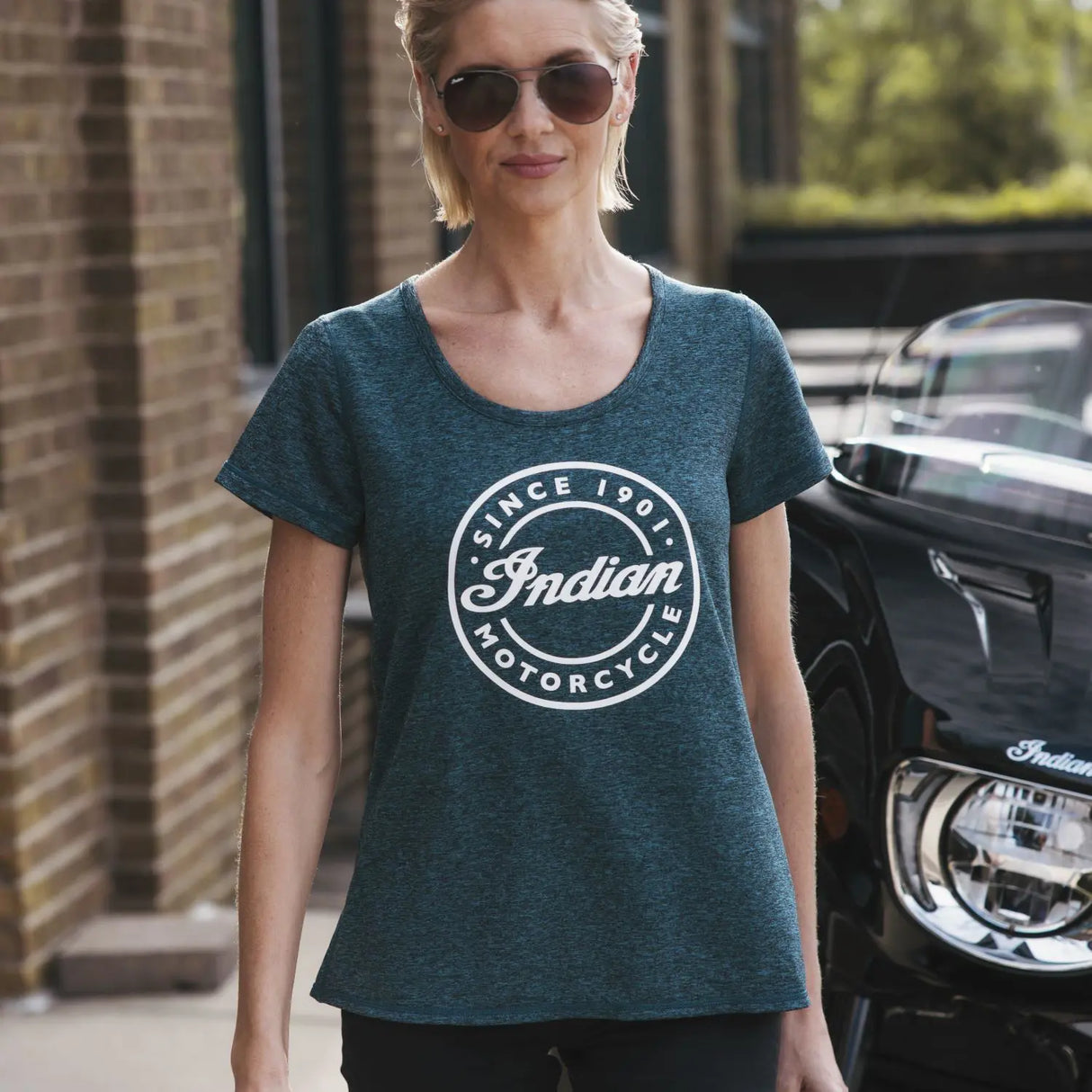 Indian Motorcycle Women's Script Icon Athlete T-Shirt