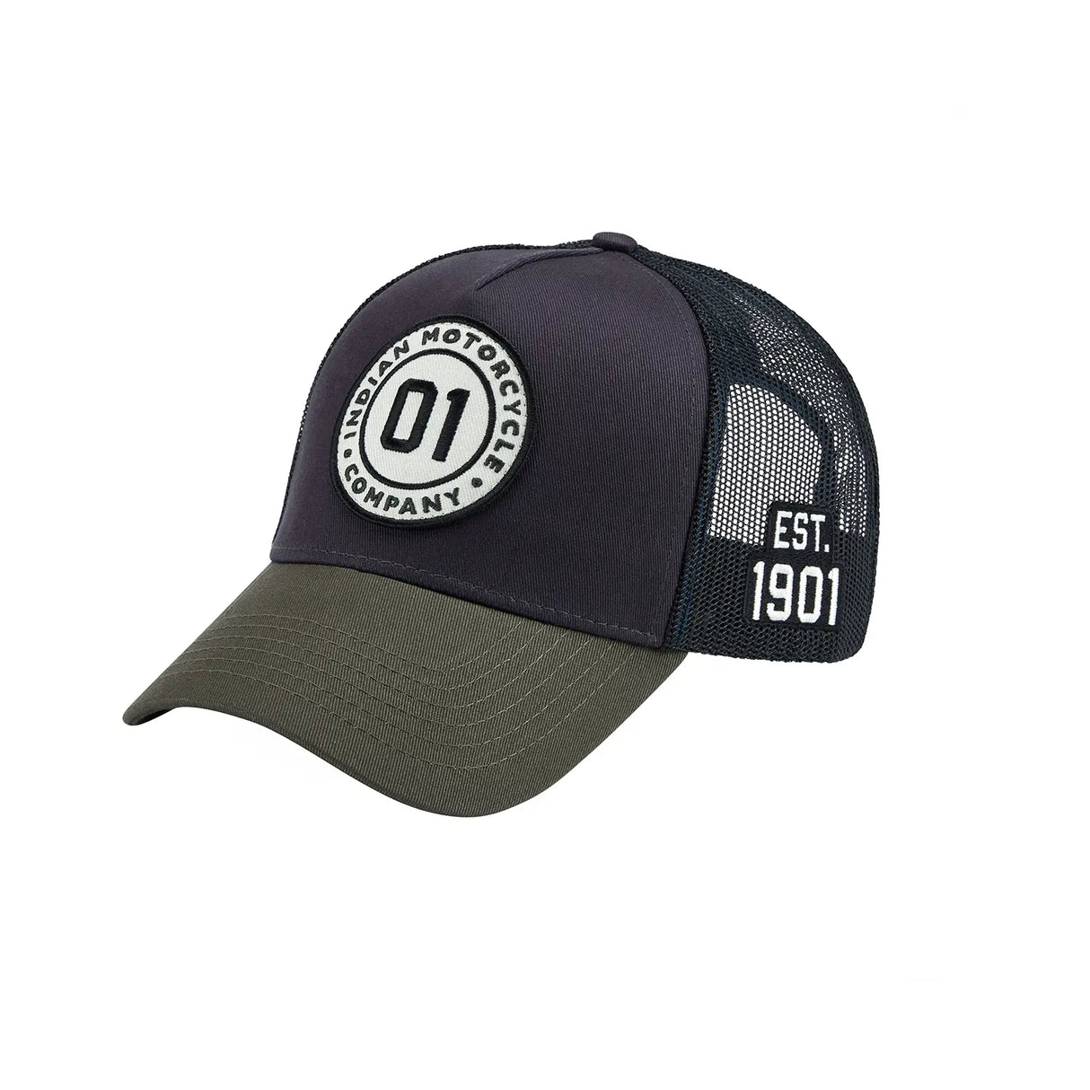 Indian Motorcycle 01 Patch Trucker Cap