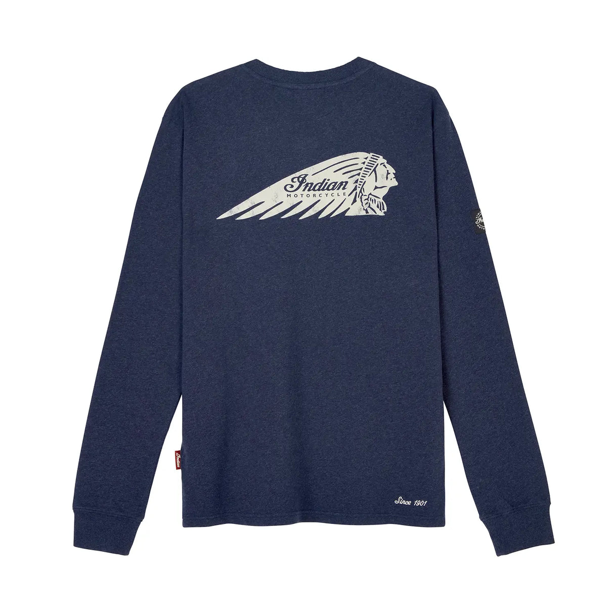 Indian Motorcycle Men's Headdress Pocket Henley LS T-shirt