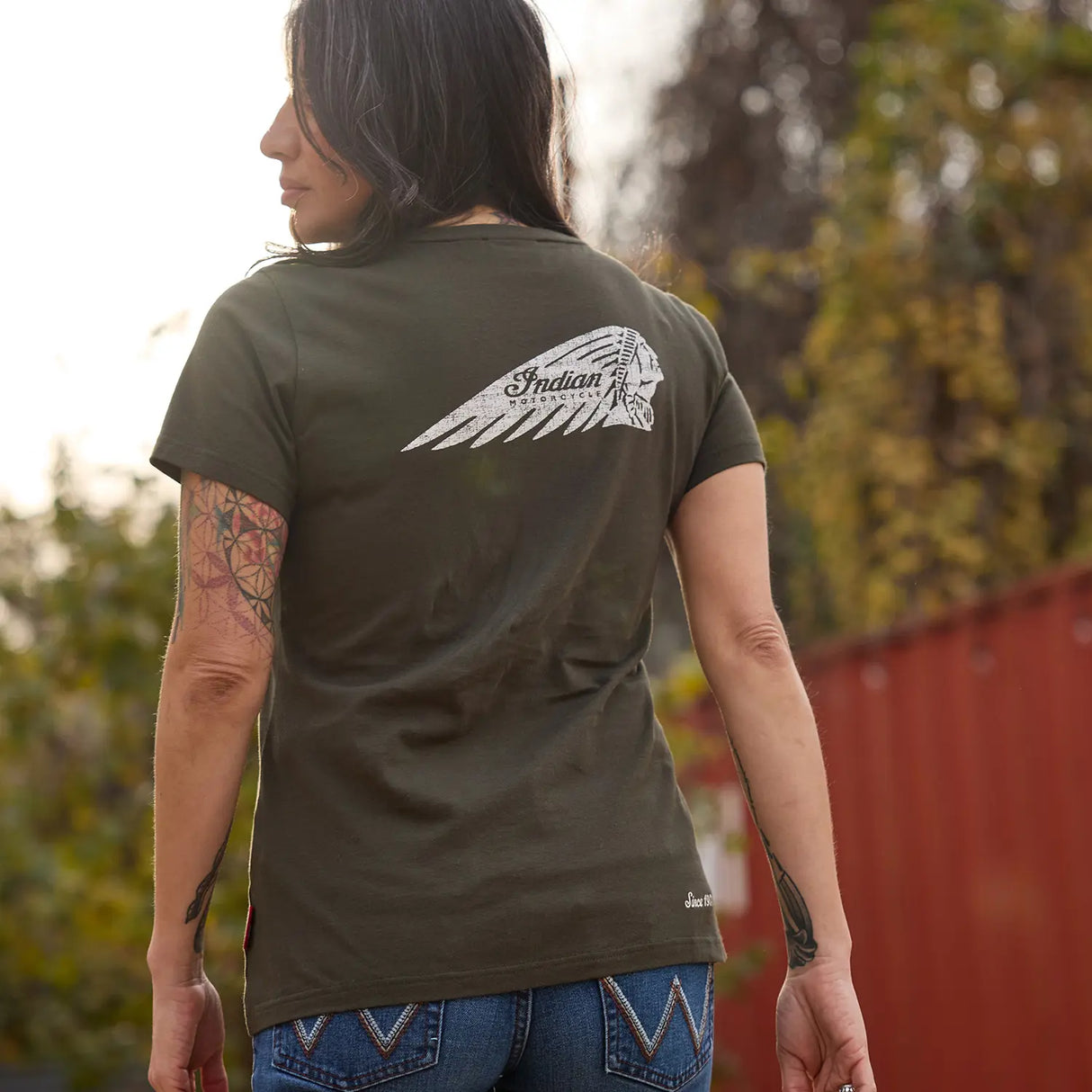 Indian Motorcycle Women's V-Neck Headdress T-shirt