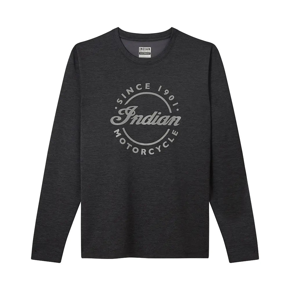 Indian Motorcycle Men's Performance Script Icon Long Sleeve T-Shirt