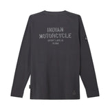 Indian Motorcycle Men's Stencil Logo Long Sleeve T-Shirt