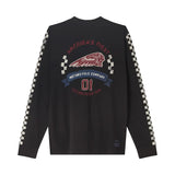 Indian Motorcycle Men's Checkered Graphic Long Sleeve T-Shirt