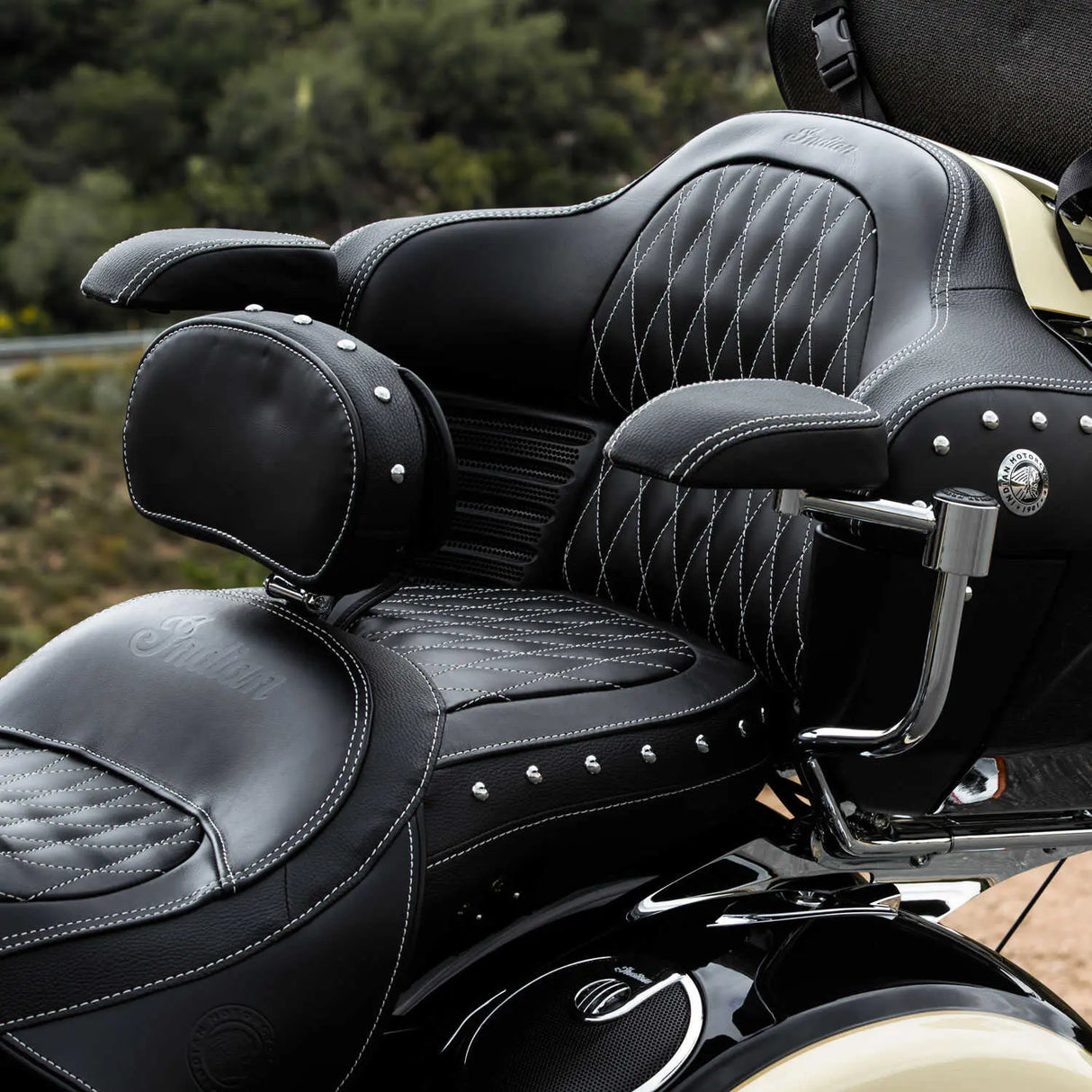 Indian Motorcycle Rider Backrest Pad with Studs