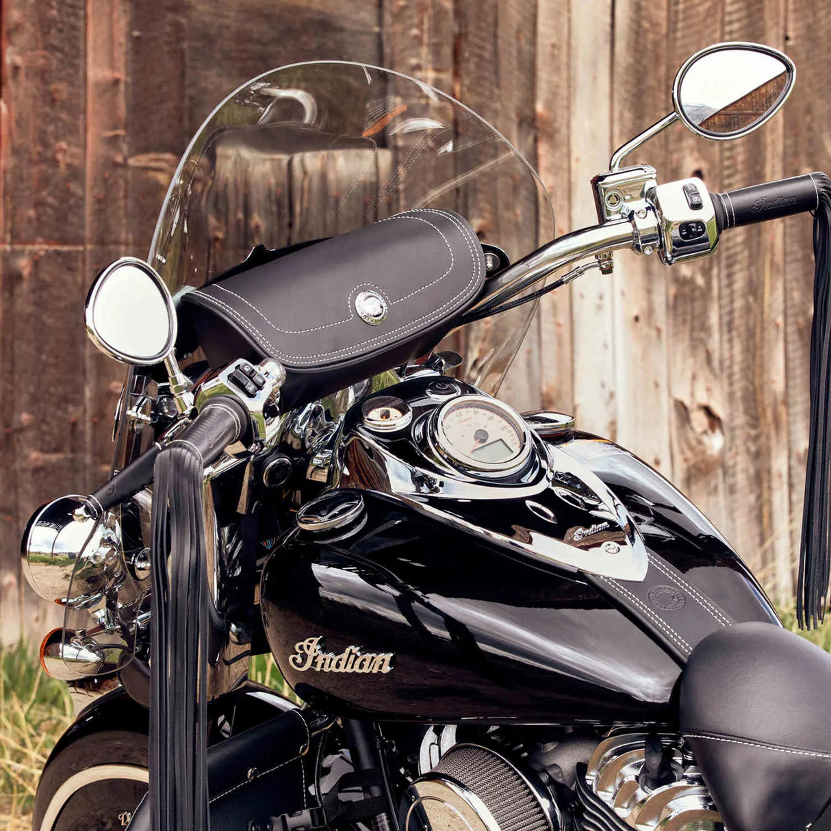 Indian Motorcycle Genuine Leather Handlebar Bag