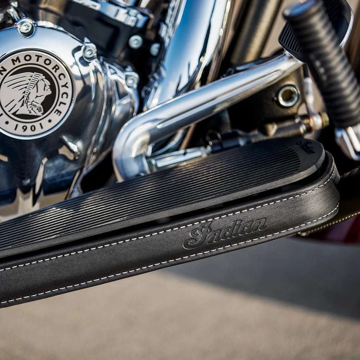 Indian Motorcycle Genuine Leather Floorboard Trim - Pair