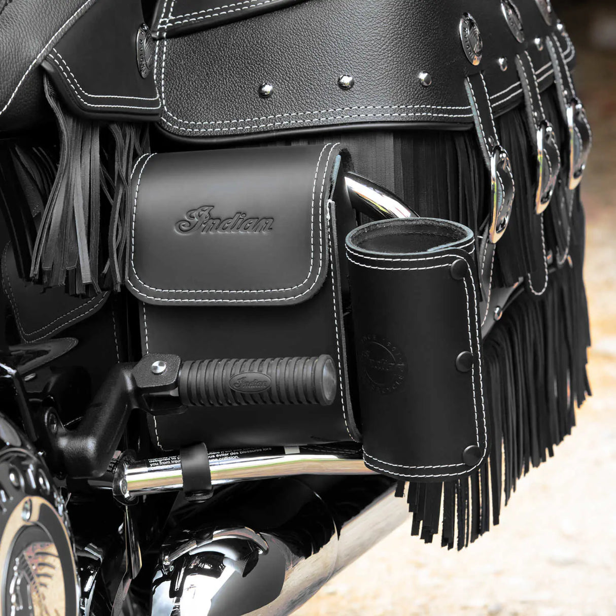 Indian Motorcycle Genuine Leather Rear Highway Bar Bag