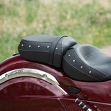 Indian Motorcycle All-Weather Vinyl Passenger Seat - Black with Studs