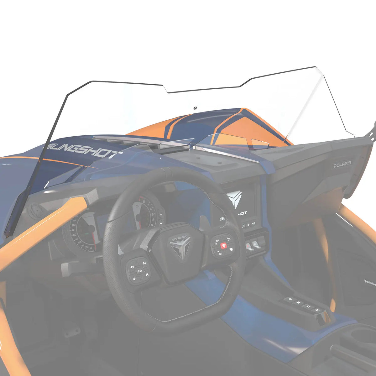 Polaris Slingshot Ripper Series Wind Deflector - Tall Clear