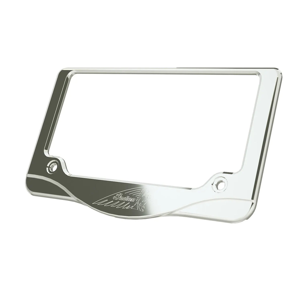 Indian Motorcycle Headdress License Plate Frame - Chrome