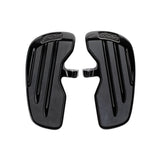 Indian Motorcycle Rider Floorboards with Inlays in Gloss Black - Pair