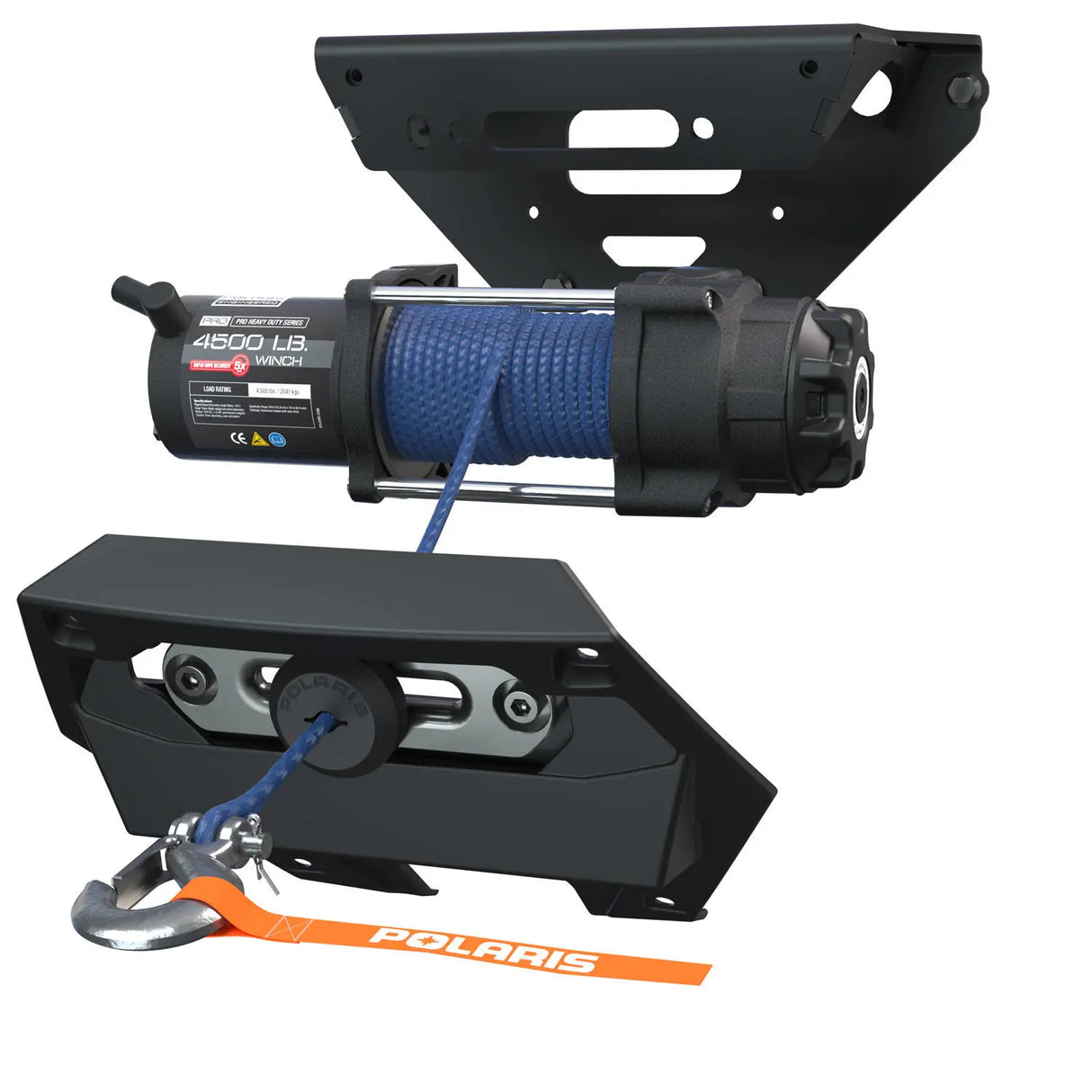 Polaris Pro Series 4,500 LB Winch Kit with Synthetic Rope for RZR SxS