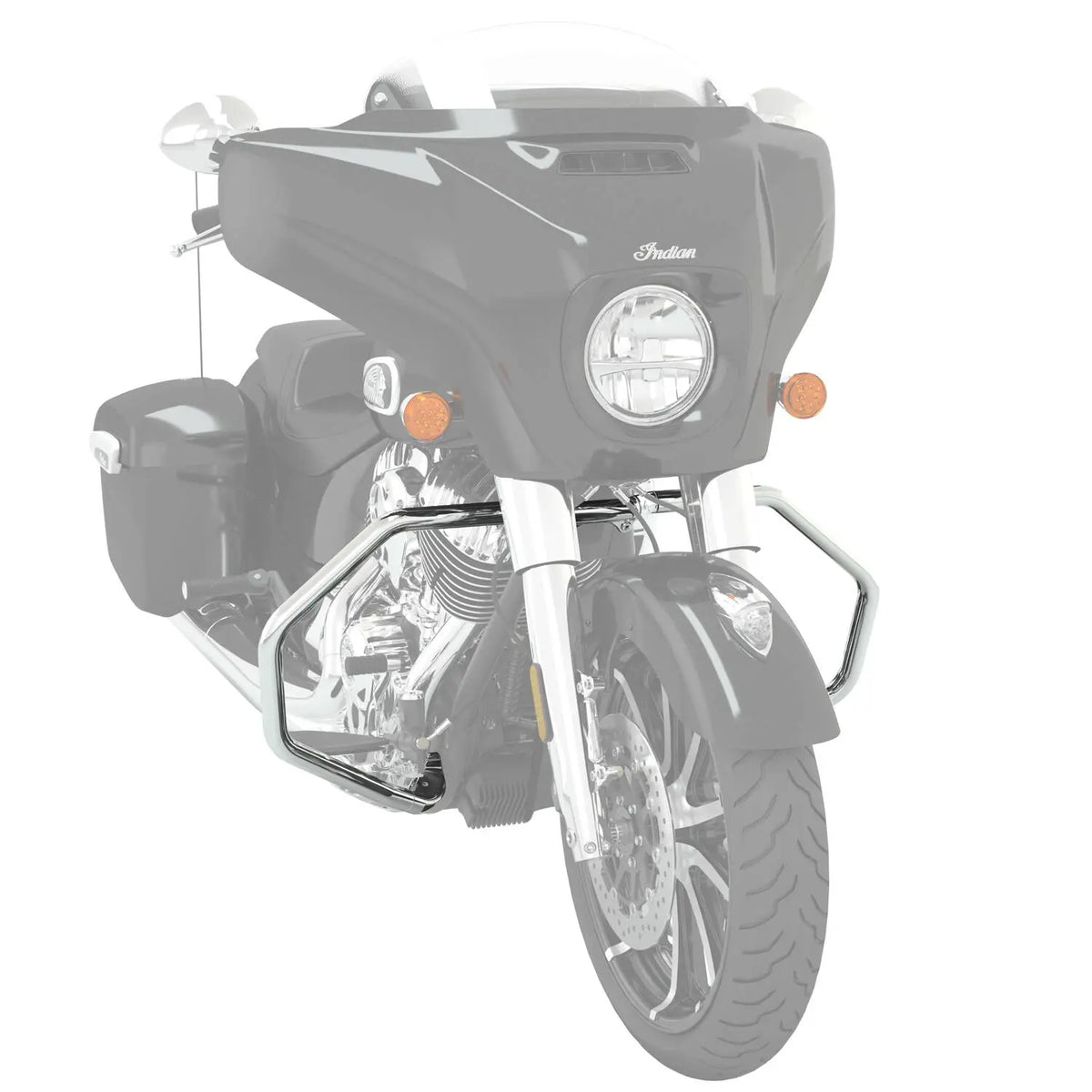 Indian Motorcycle Steel Front Highway Bars Chrome Pair