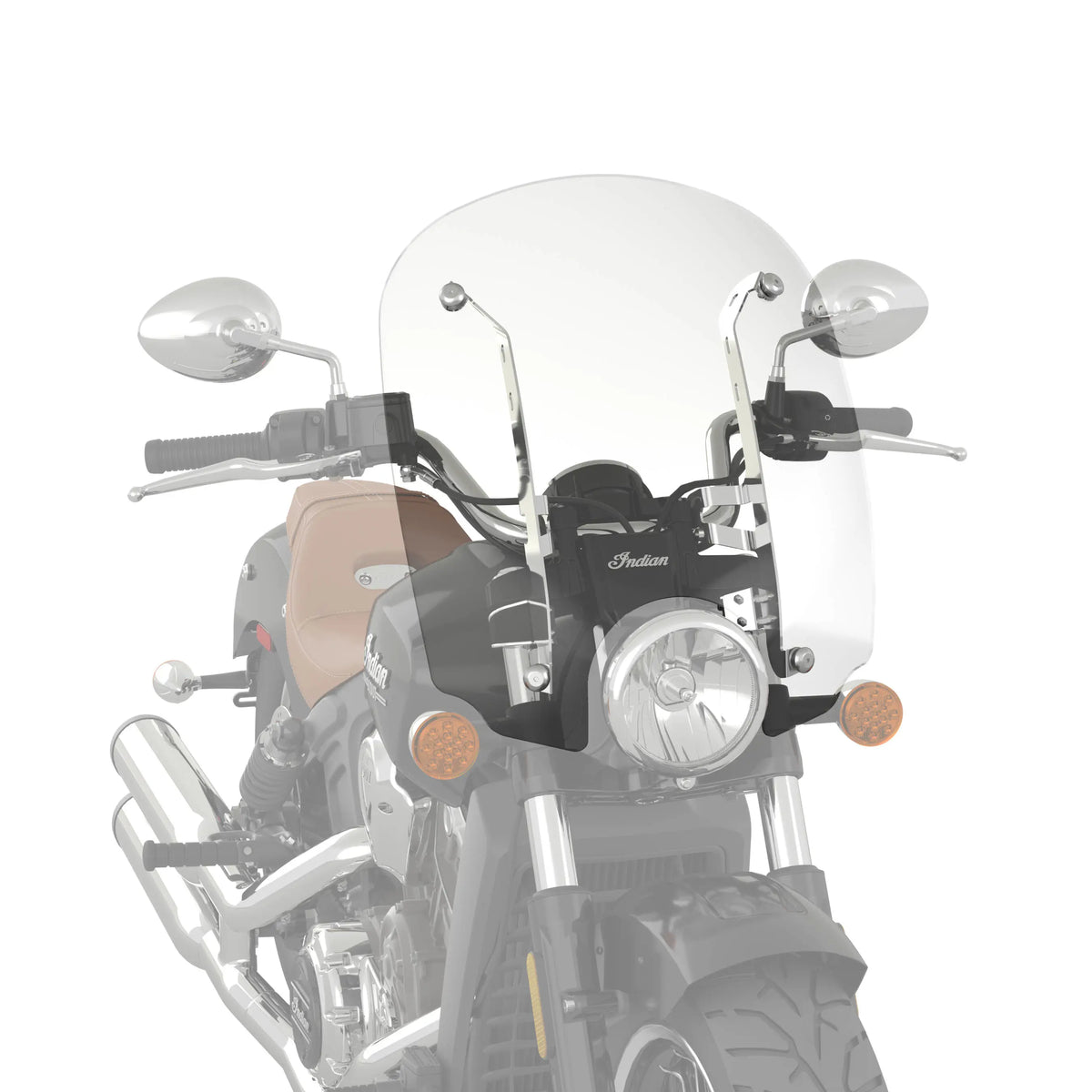 Indian Motorcycle Polycarbonate 19 in. Quick Release Windshield, Chrome