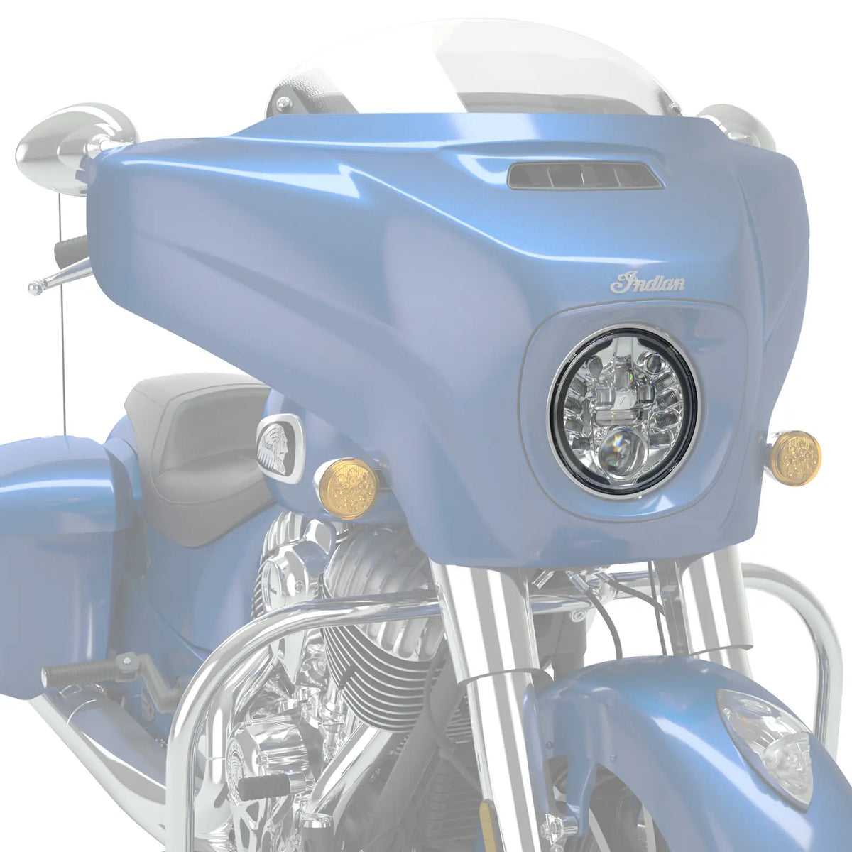 Indian Motorcycle Pathfinder Adaptive LED Headlight for Roadmaster & Chieftain - Black
