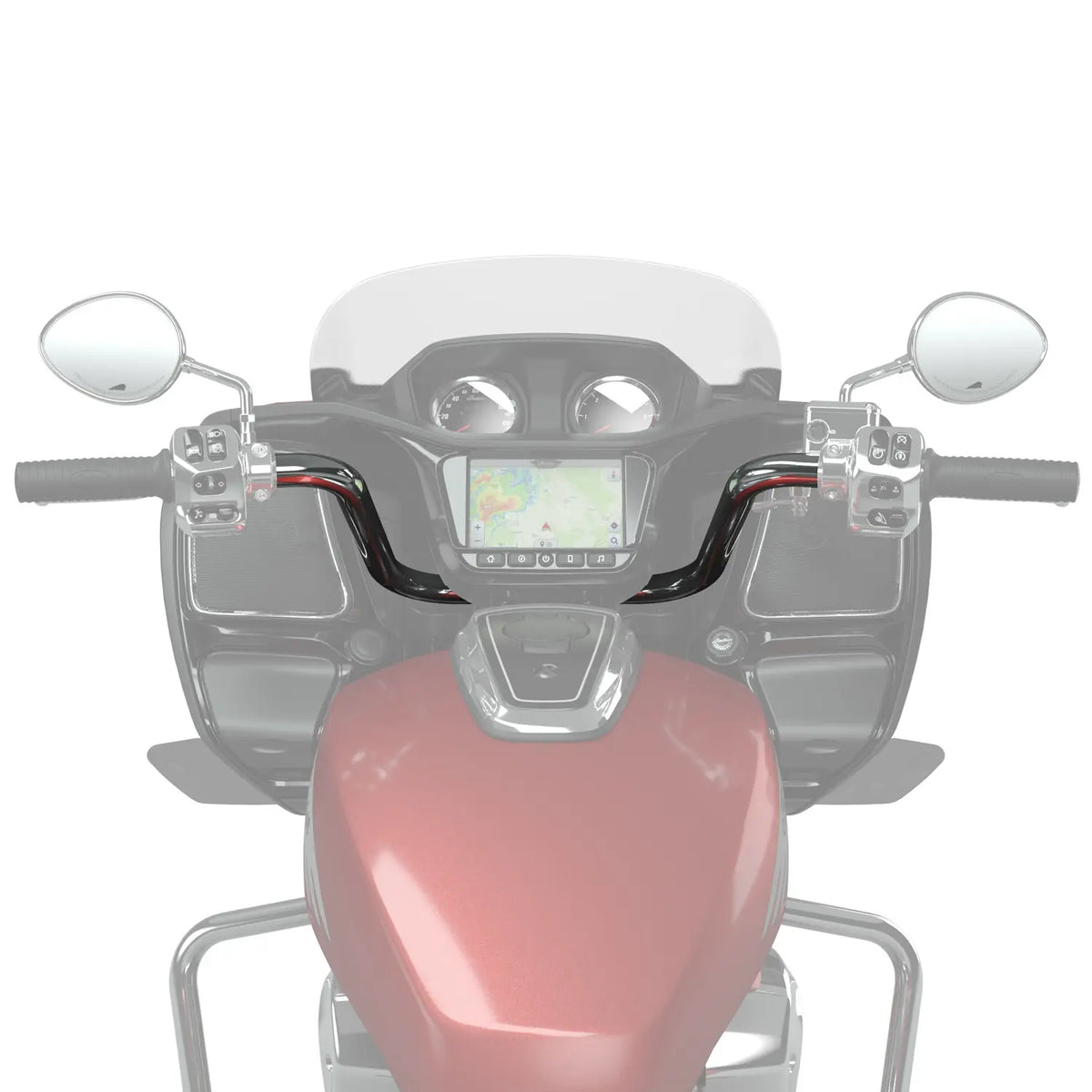Indian Motorcycle Low Rise Handlebar - Polished Silver