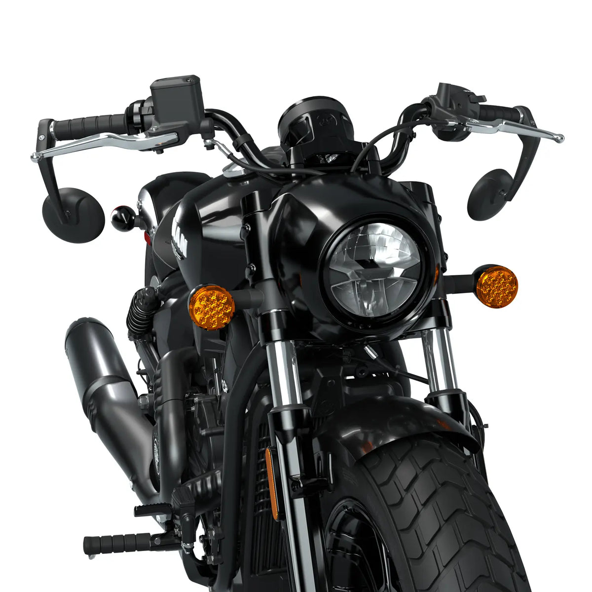 Indian Motorcycle Bar End Mirrors for Scout - Black, Pair