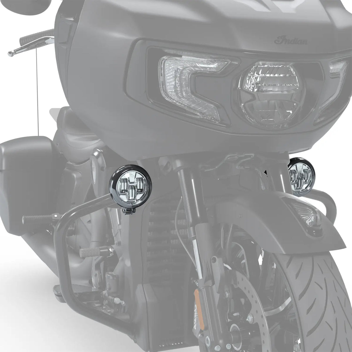 Indian Motorcycle Pathfinder S LED Driving Lights Mount ONLY - Chrome