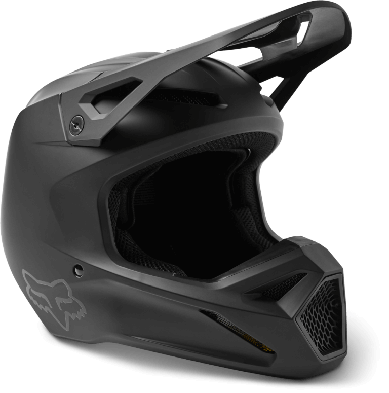 Fox Youth V1 Matte Black Helmet DOT/ECE