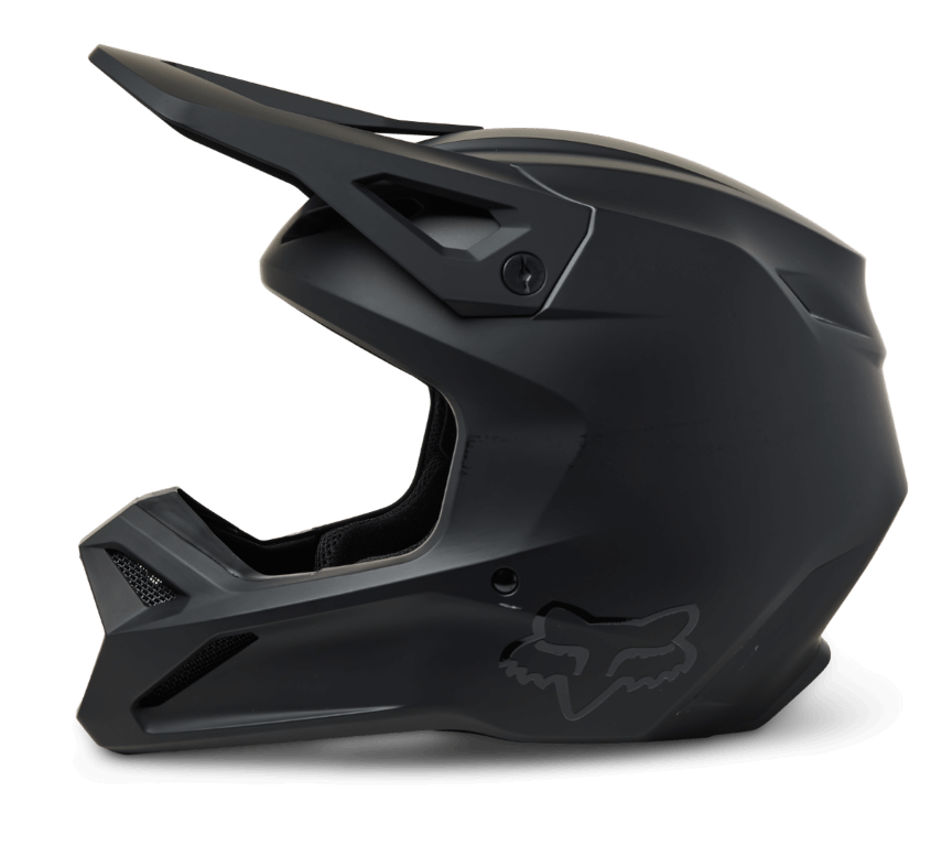 Fox Youth V1 Matte Black Helmet DOT/ECE