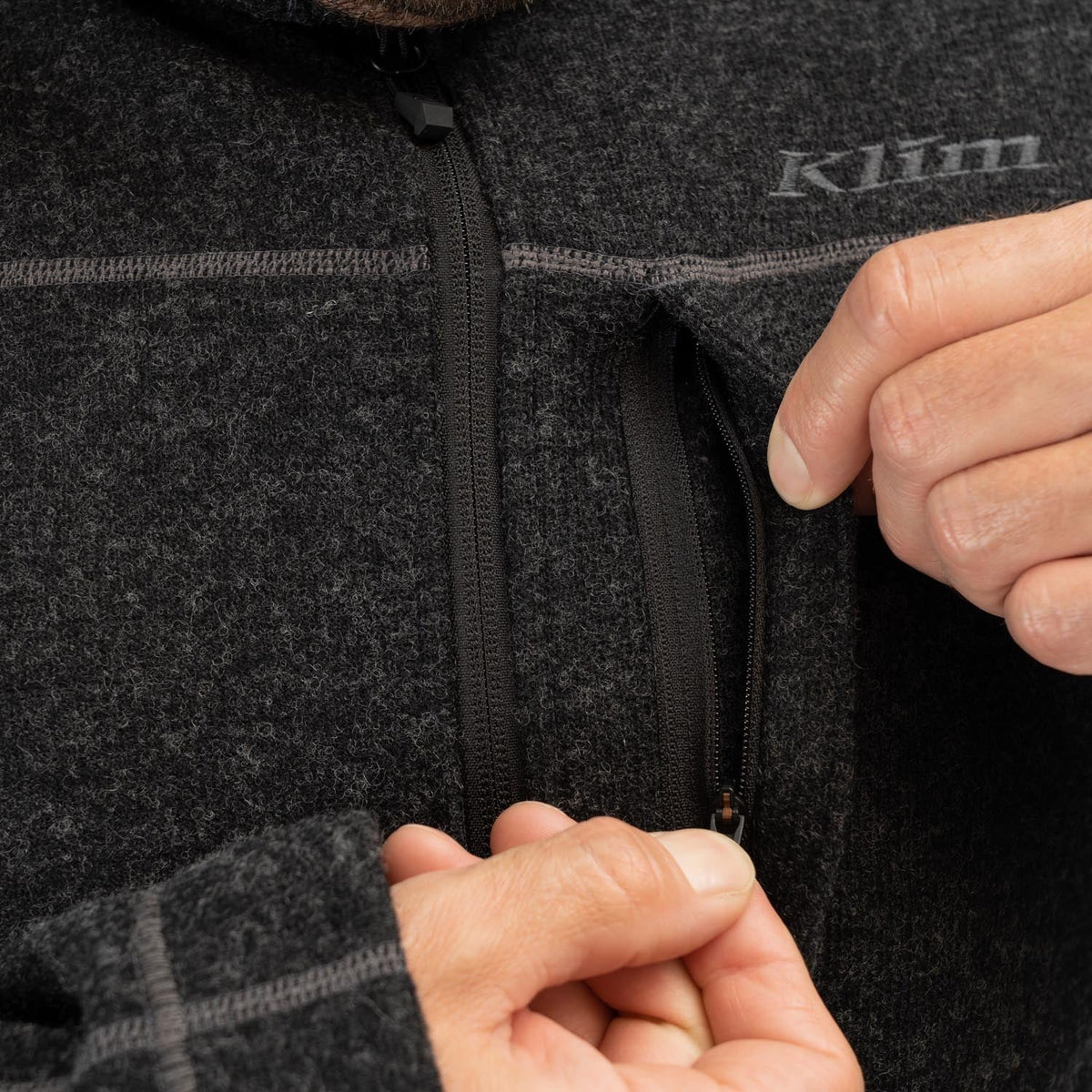 Klim Men's Bighorn Canyon Wool Blend Hooded Jacket