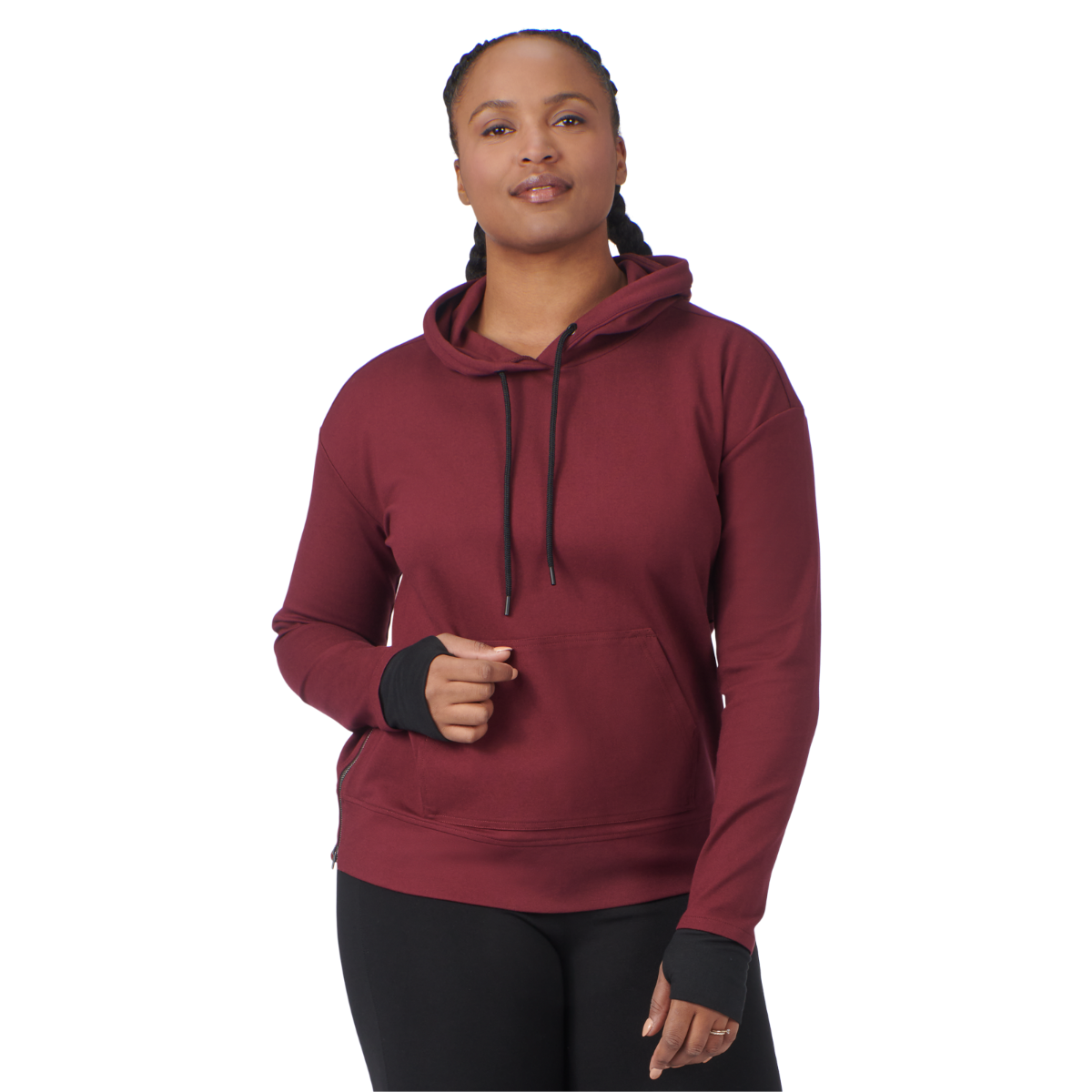 Ladies maroon hoodie sale