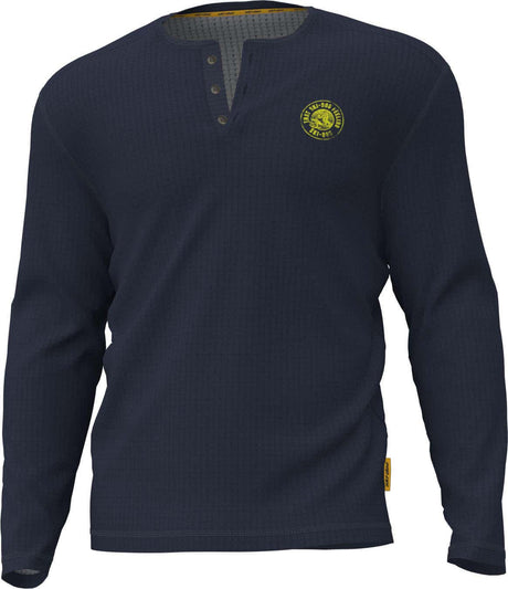 Ski-Doo Men's Waffle Knit Thermal Long Sleeve Henley