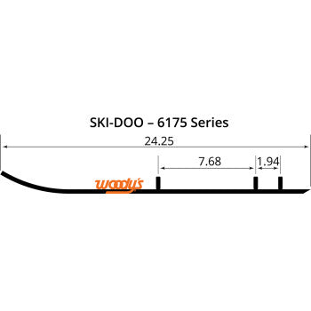 Woody's ESD3-6175Extender Trail III™ Flat-Top® Wear Bars