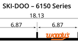 Woody's  RUS-0120Wear Bars for Mini Sleds - Standard - Ski Doo