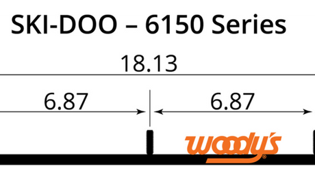 Woody's  RUS-0120Wear Bars for Mini Sleds - Standard - Ski Doo