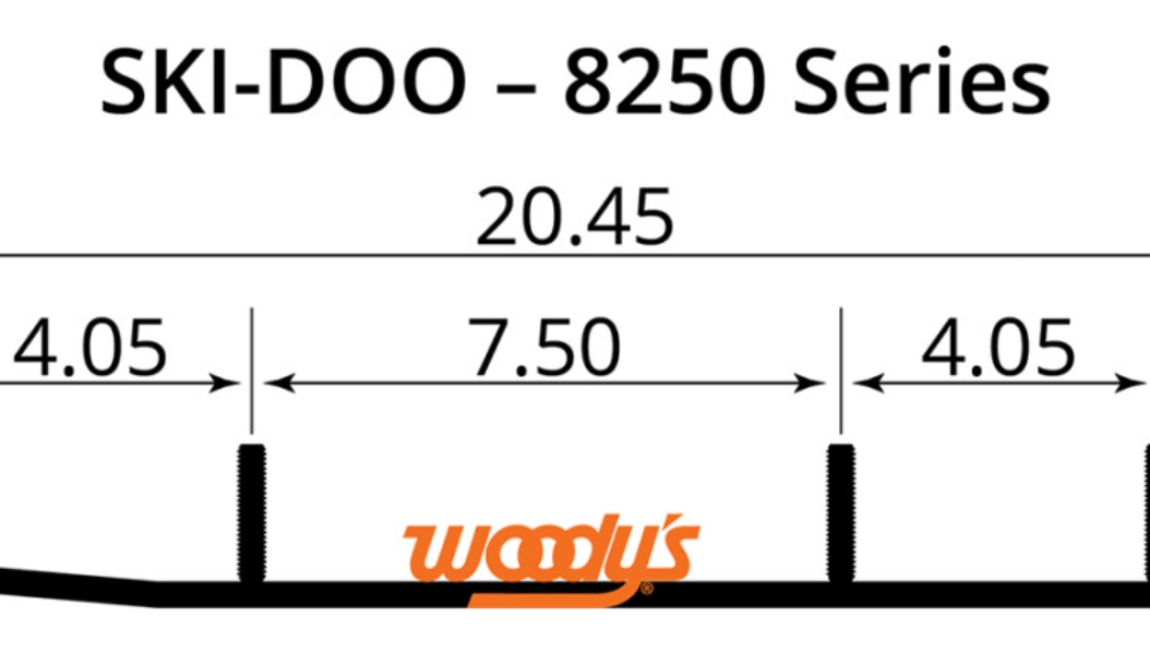 Woody's ESD3-8250 Extender Trail III™ Flat-Top® Wear Bars