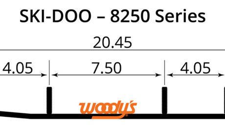 Woody's ESD3-8250 Extender Trail III™ Flat-Top® Wear Bars