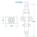 SeaChoice Fuel Connector for Mercury Outboard Motors – 3/8" Barb
