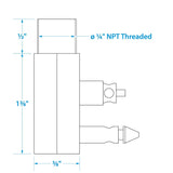 SeaChoice Deluxe Fuel Connector Tank Fitting – Yamaha/Mercury, Male, 1/4" NPT
