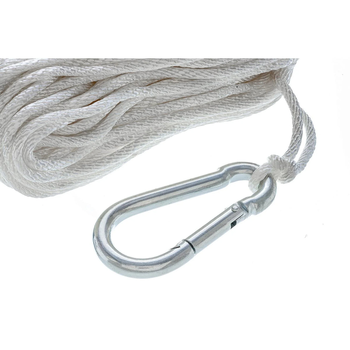 SeaChoice Solid-Braid Nylon Anchor Line – White, 3/16" x 100'