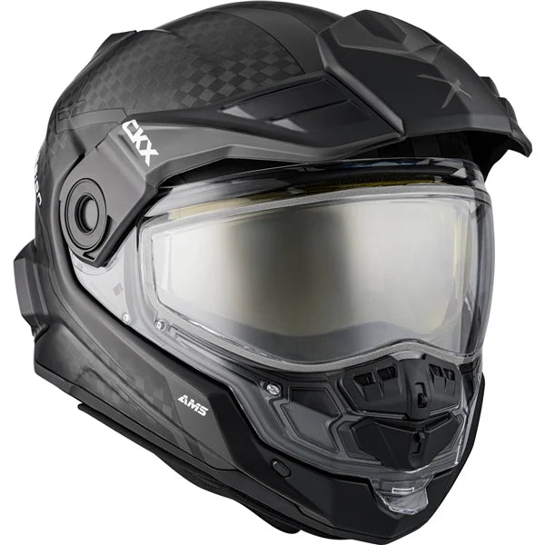 CKX Mission Free-Face Helmet with Double Shield - Carbon Fury
