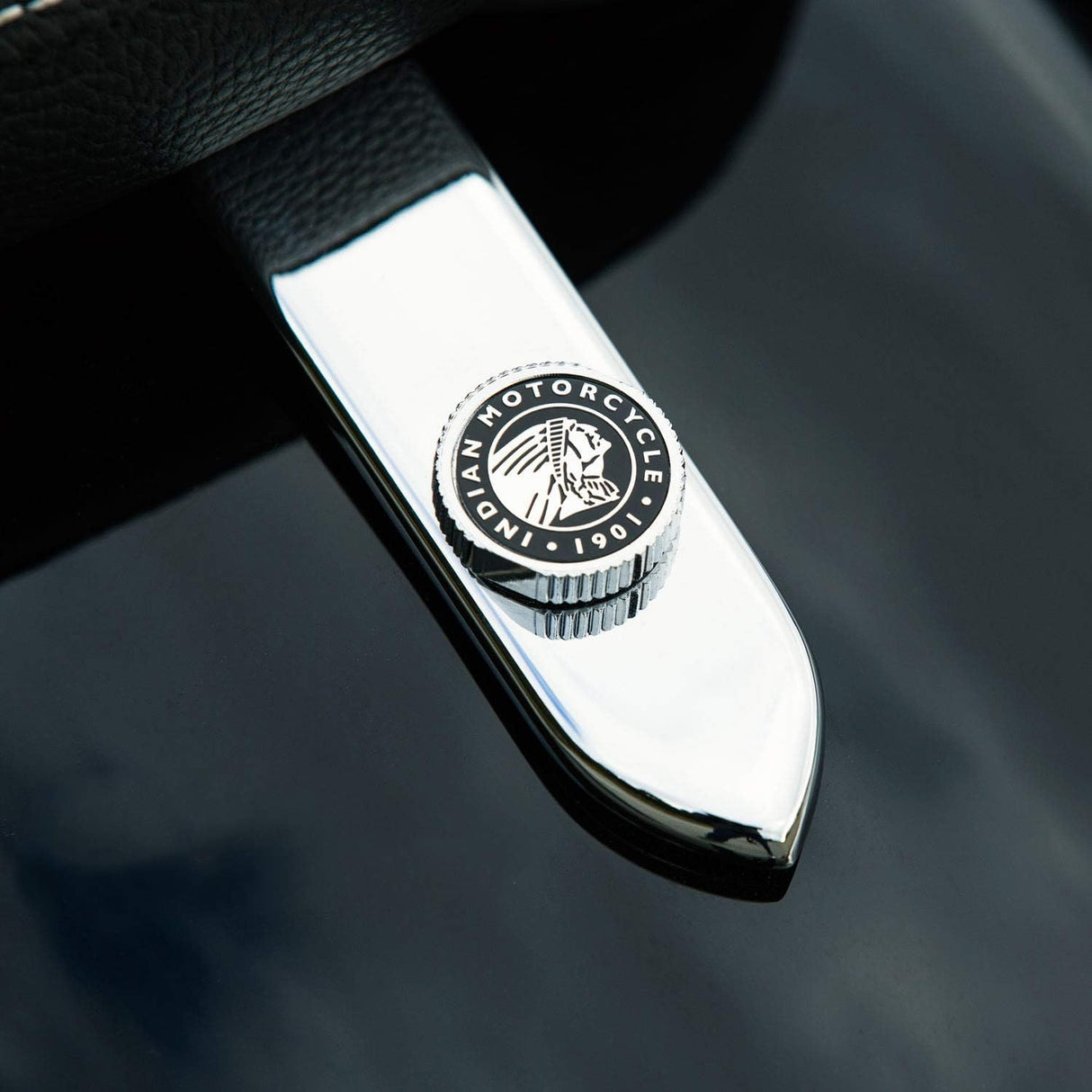 Indian Motorcycle Seat Bolt Cover Pinnacle - Chrome