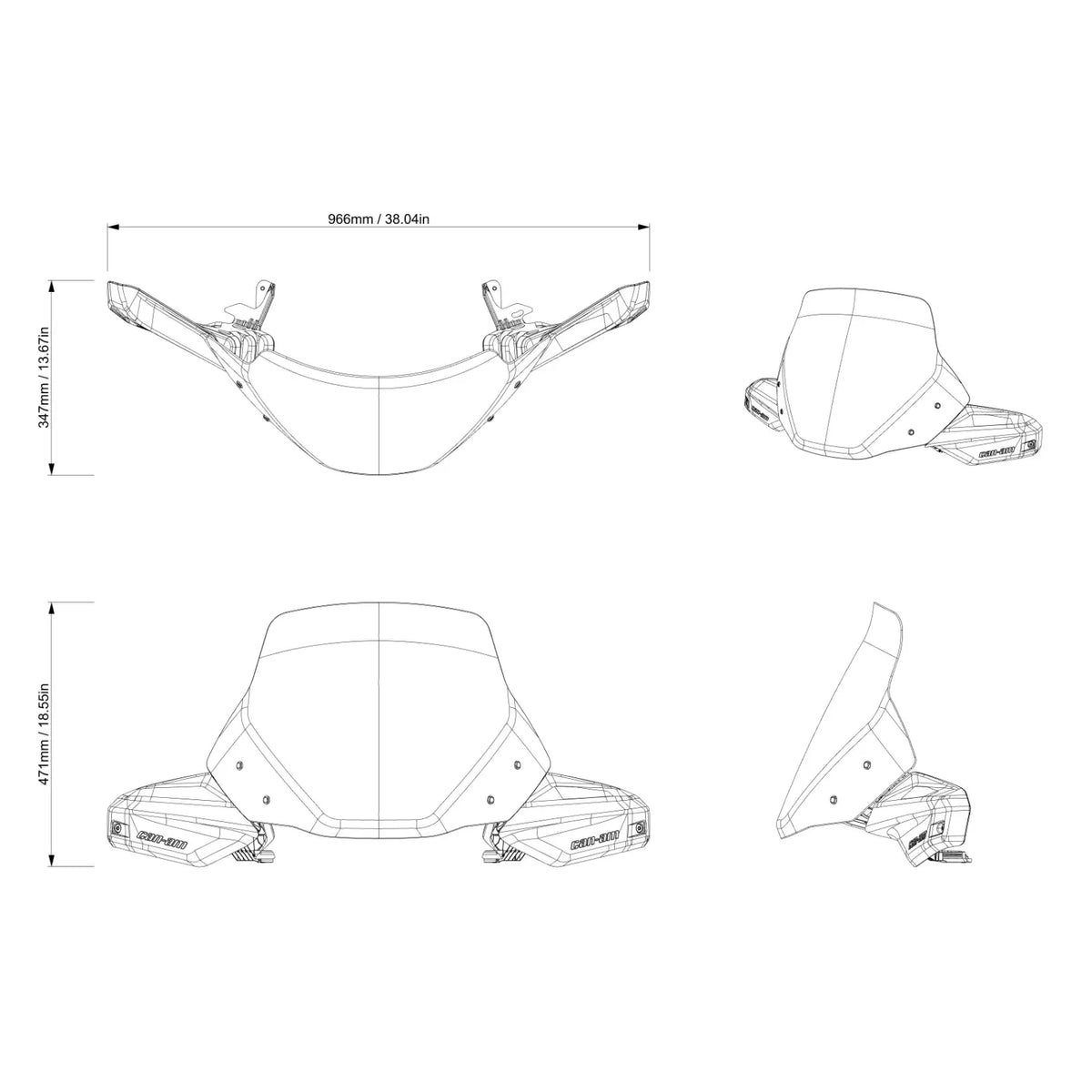 Can-Am Outlander High Windshield Kit