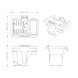 Can-Am Defender Center Underseat Storage Bin (7 L)