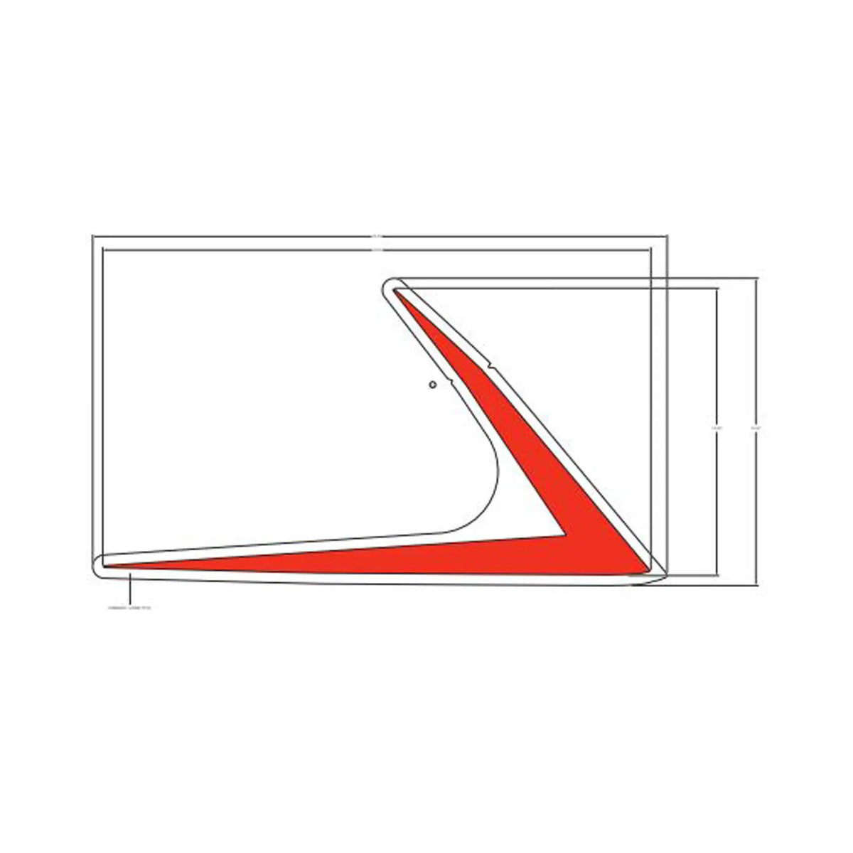 Polaris Slingshot Rear Fender Decal, Red, Right-Hand