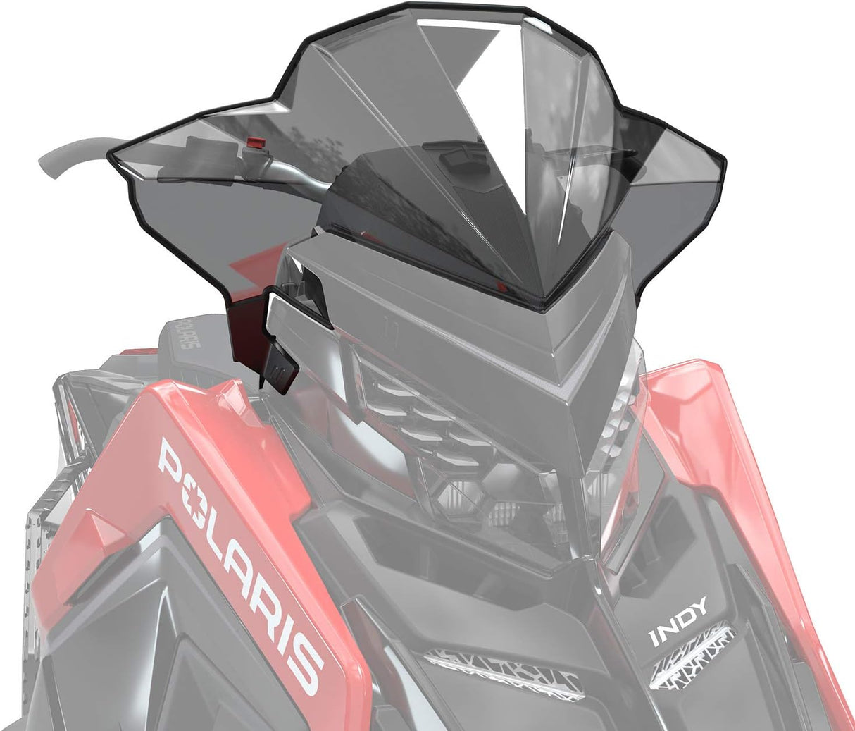 Polaris Snowmobile Mid Windshield, Smoke - 2884934