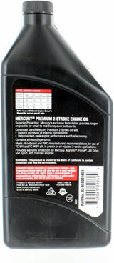 Mercury Premium 2-Stroke TC-W3 Outboard Oil 1 Quart - 858021K01