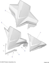 Polaris Windshield, Tall, Smoke, for Snowmobile Models, Genuine OEM - 5451519