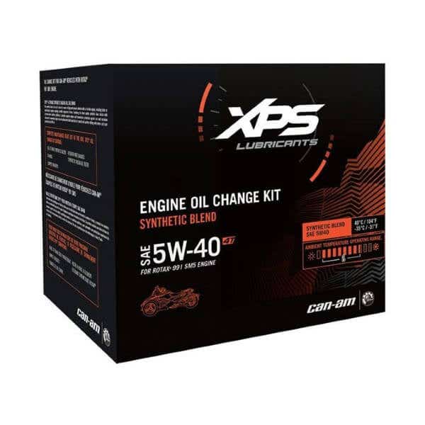 XPS Spyder 4T 5W-40 Synthetic Blend Oil Change Kit For Rotax 991 (Sm5) Engine