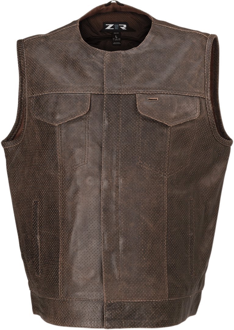 Z1R Ganja Perforated Leather Vest