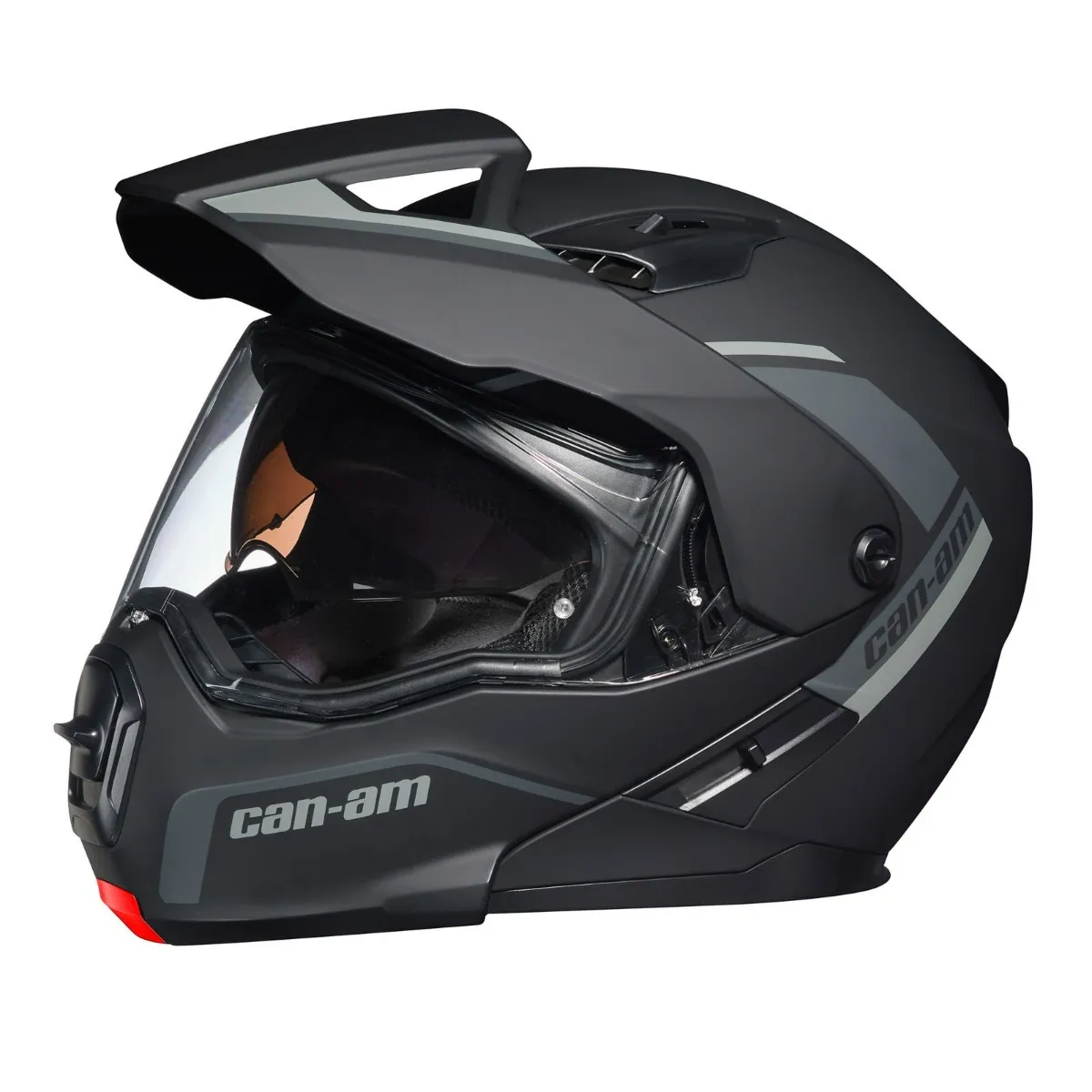 black changeable motorcycle can am helmets Can-Am Exome Helmet (DOT/ECE) XL / Charcoal Grey Micro DOT German Helmet ILM Z501 Full Face Side Plates for Airform Color:Sapphire Mirror