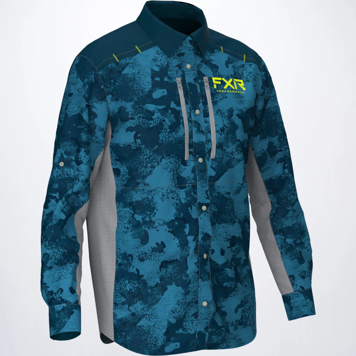 FXR Men's Cast Performance 40+ UPF Long Sleeve Button Up Shirt
