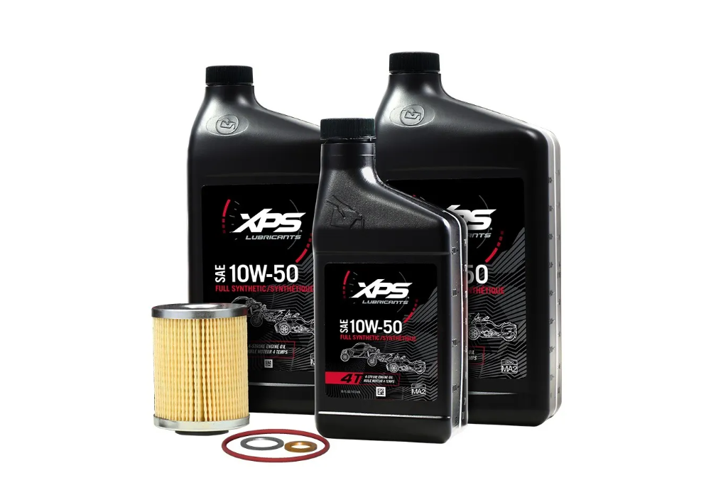 Can-Am XPS 4T 10W-50 Synthetic Oil Change Kit for Rotax 500 cc or more V-Twin engine SKU 9779252