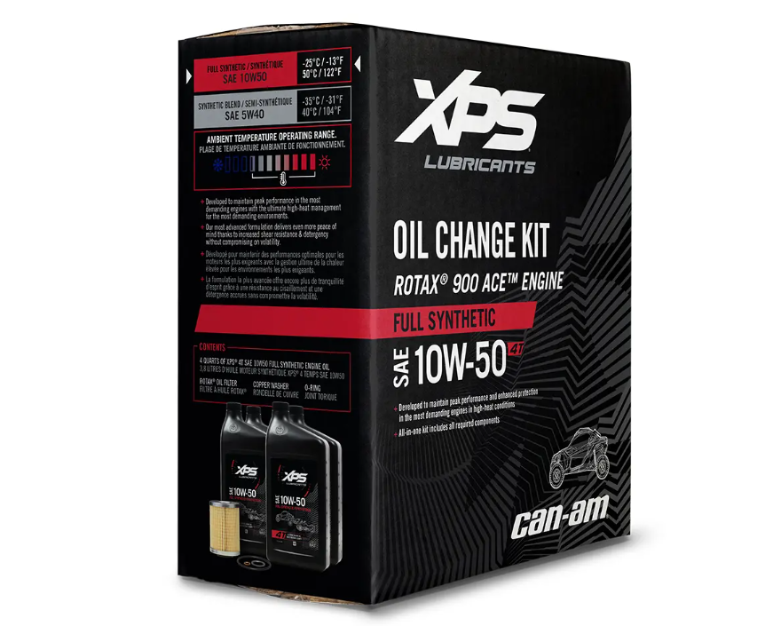 Can-Am XPS 4T 10W-50 Synthetic Oil Change Kit for Rotax 900 ACE engine SKU 9779261