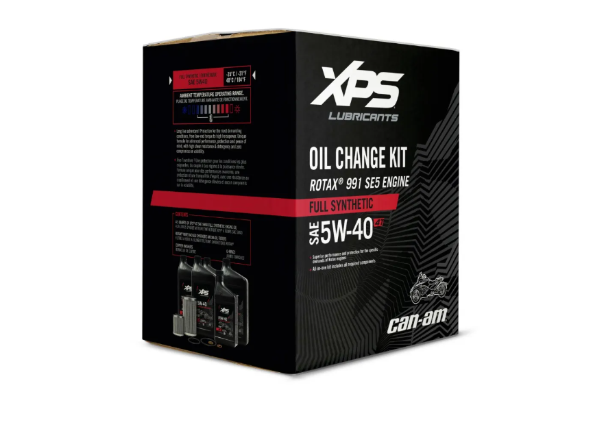 Can-Am XPS 4T 5W-40 Full Synthetic Oil Change Kit for Rotax 991 (SE5) engine SKU 9779483